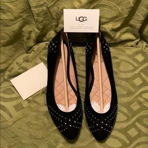 Ugg Brand Black Studded Flats Sz 7.5